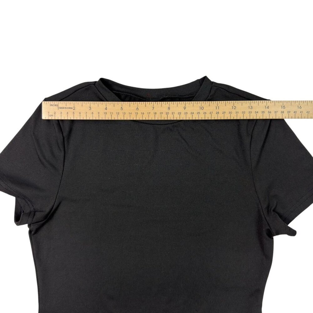Black Short Sleeve Bodysuit Women’s Size L - Picture 8 of 10